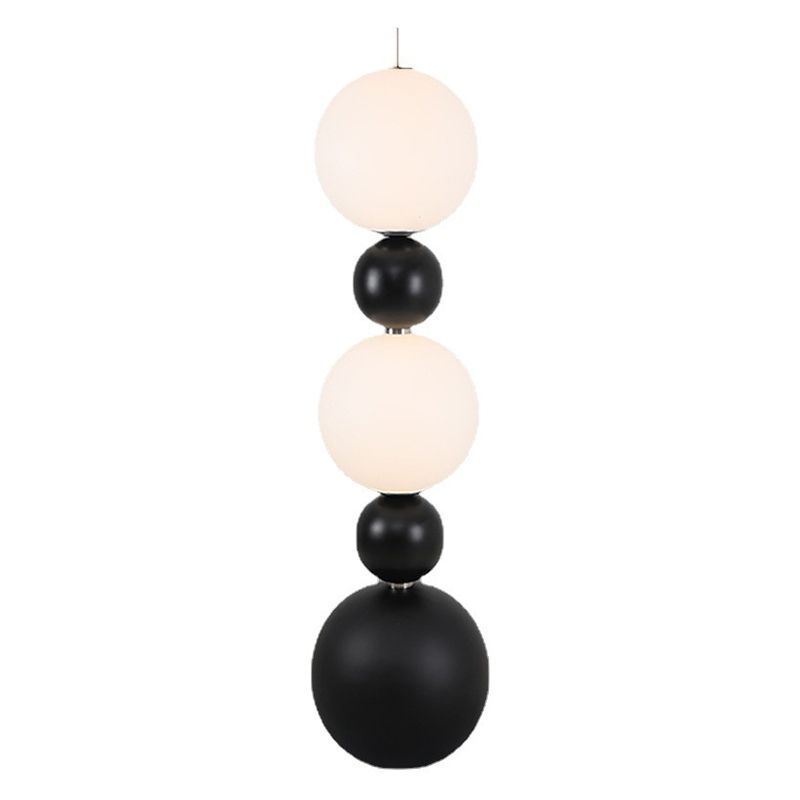 Valentina Moderne LED Lampade da Terra Nero/Bianco Resina/Vetro