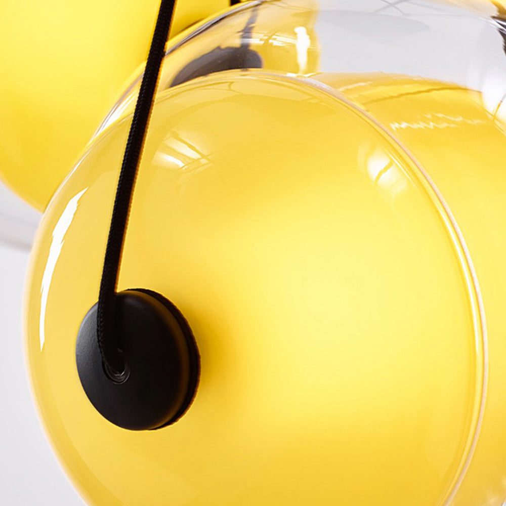Valentina Moderni LED Bolla Vetro Lampade a Sospensione Blu/Giallo/Rosa/Grigio Fumo/Bianco/Chiaro Soggiorno/Camera da Letto
