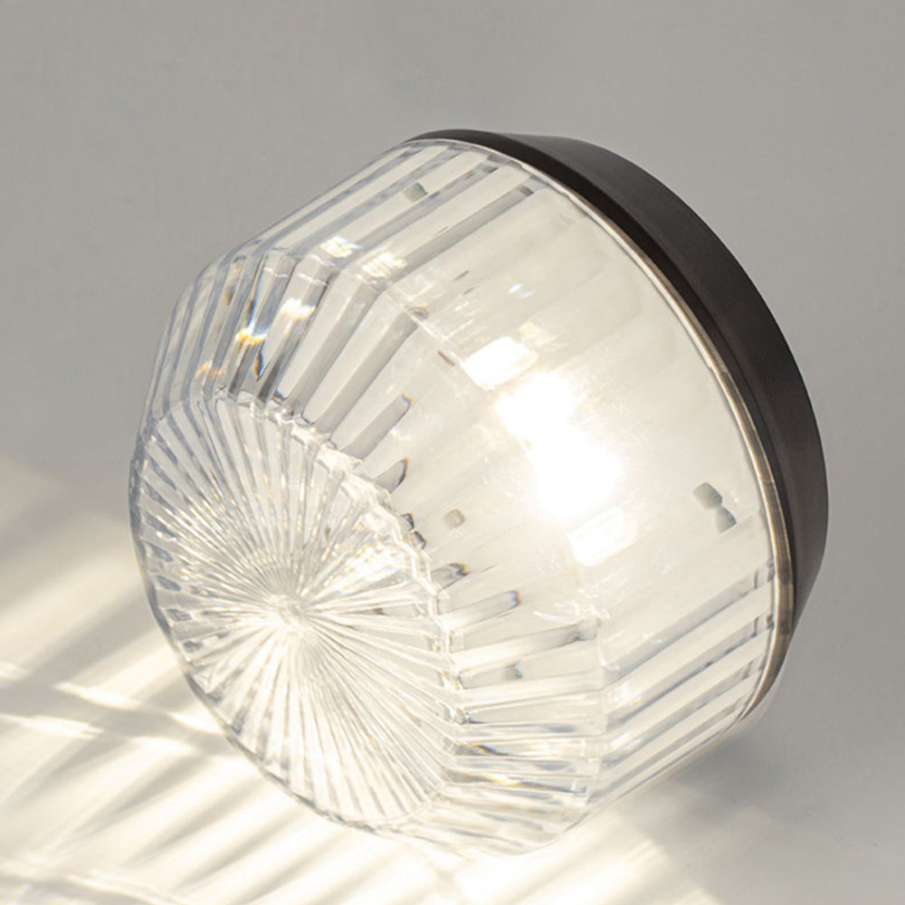Ray Lampade da Tavolo Esterno Rotondo LED Solare Alimentato Bianco Giardino