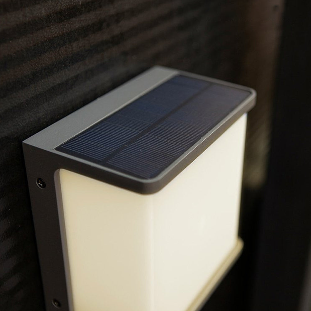 Ray Moderno Minimalista Rettangolare Sensore Solare Applique da Esterno