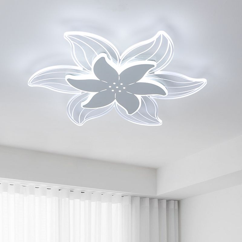 Arisha Designer Fiore Forma Metallo Acrilico Plafoniere Soggiorno