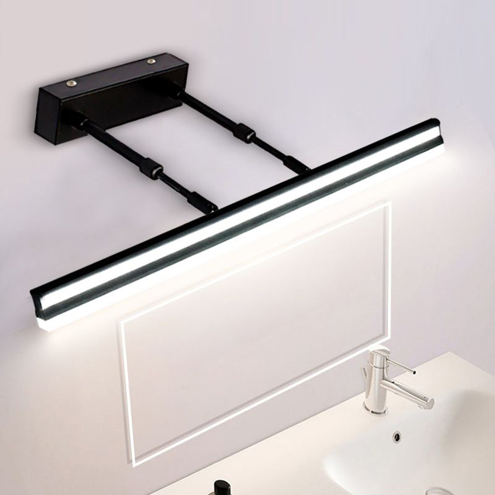 Arisha Moderno LED Urbano Applique Lineare Industriale Metallo Acrilico Nero Bagno