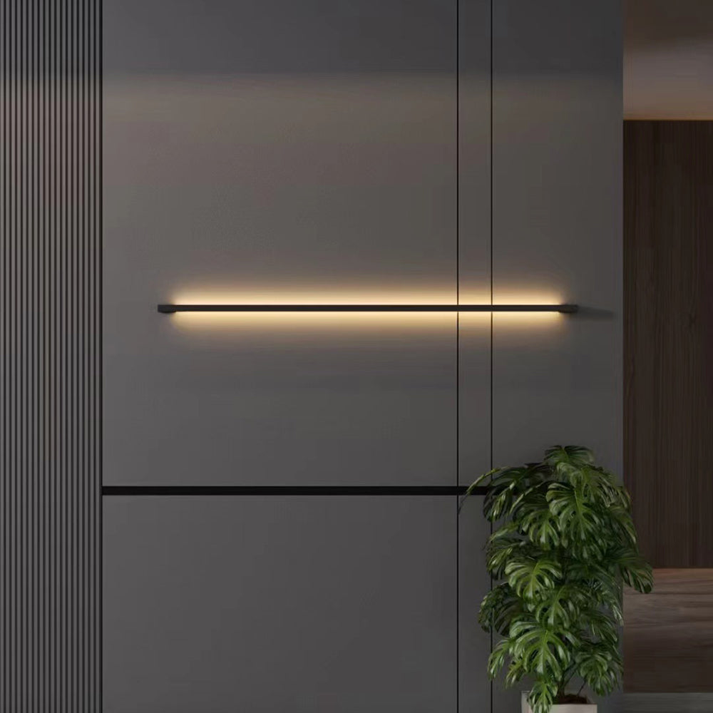 Arisha Moderno Minimalismo Lineare LED Applique Metallo Acrilico Nero Soggiorno/Camera da Letto/Corridoio