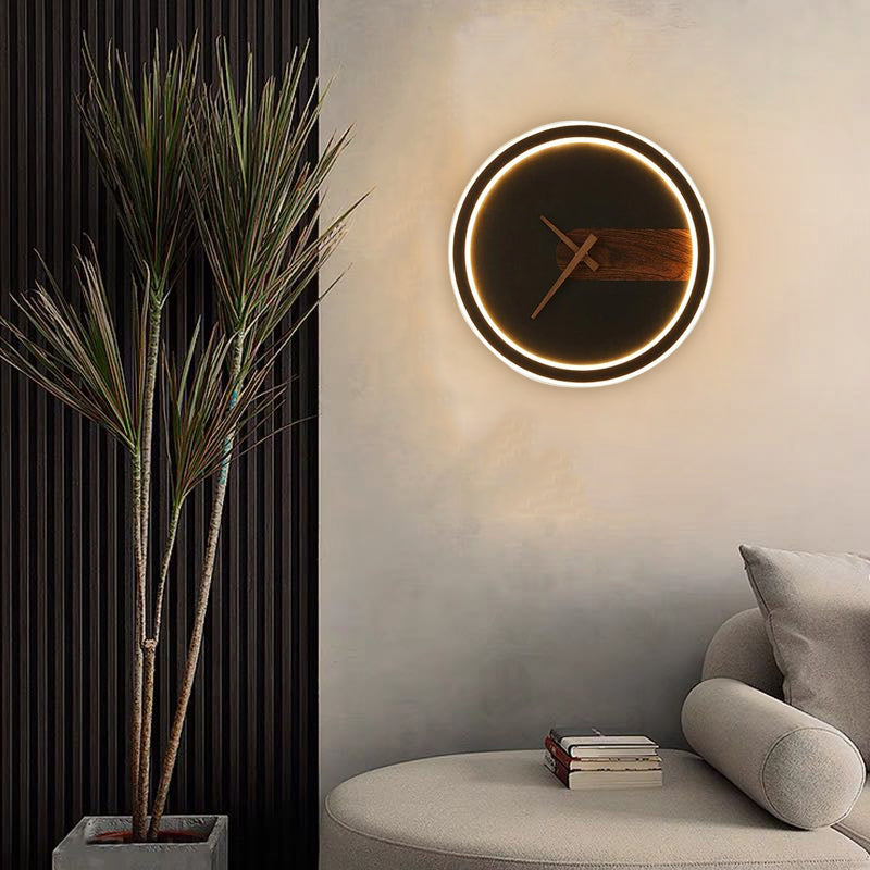 Arisha Moderna Design LED Urbano Applique 3 Colori Marrone Scuro Orologio Soggiorno/Camera da Letto