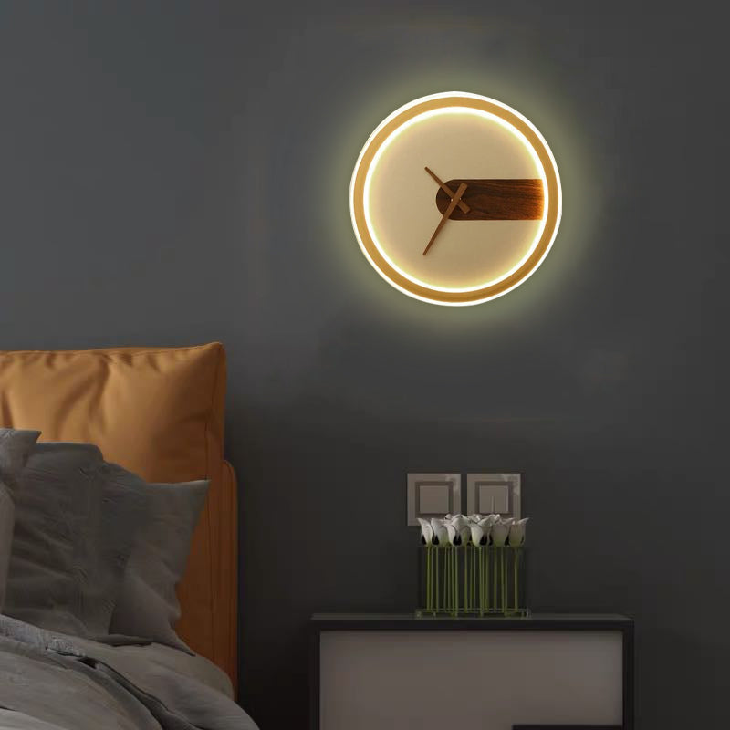 Arisha Moderna Design LED Urbano Applique 3 Colori Marrone Scuro Orologio Soggiorno/Camera da Letto
