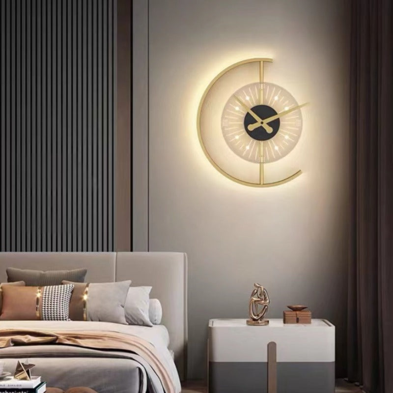 Arisha Moderno LED Applique Orologio Minimalismo Design Metallo Soggiorno/Camera da Letto