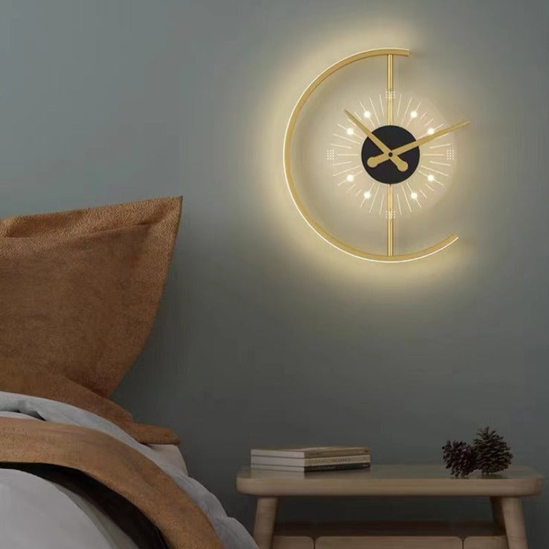 Arisha Moderno LED Applique Orologio Minimalismo Design Metallo Soggiorno/Camera da Letto