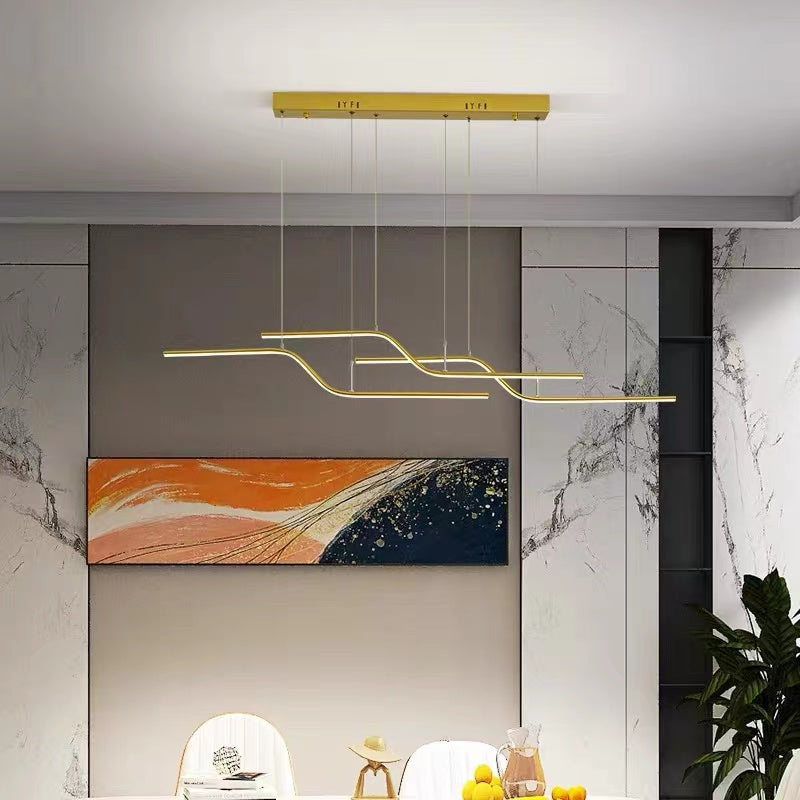 Arisha Lampada a Sospensione Moderno Metallo Nero/Oro Ristorante
