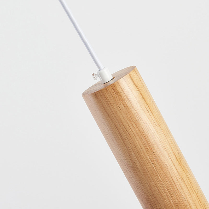 Muto Minimalismo LED Lampade a Sospensione Cilindrico/Legno Camera da Letto/Cucina