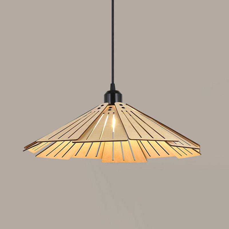 Arisha Lampade a Sospensione Retro Vintage Metallo/Legno Giallo/Marrone