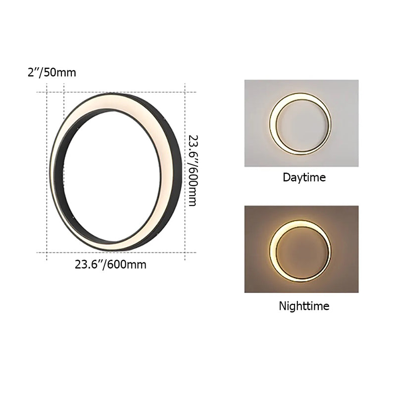 Ray Moderno Minimalismo LED Applique da Esterni Metallo Anello Corridoio/Giardino