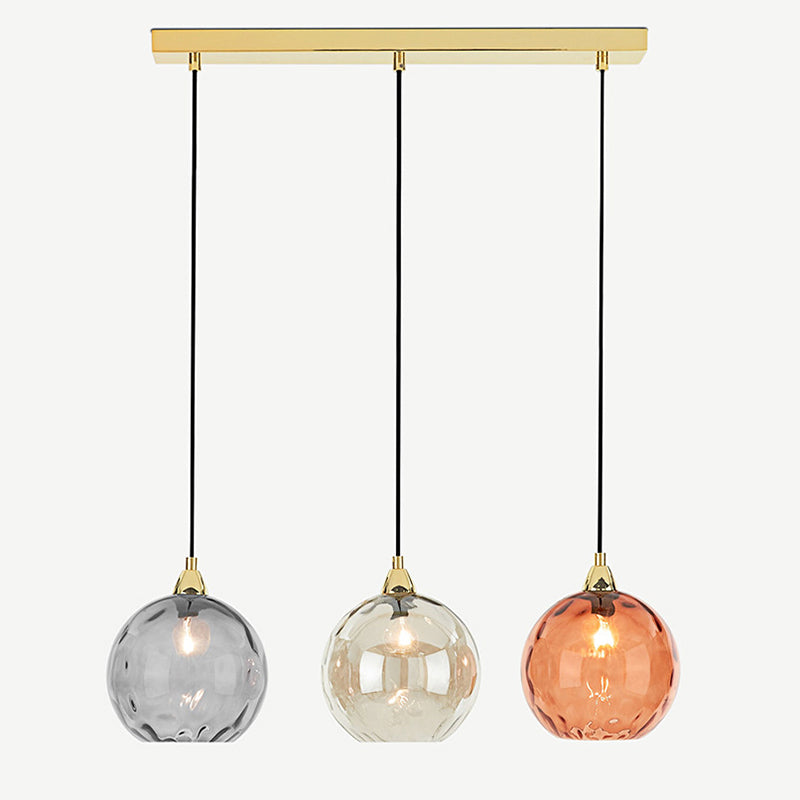 Valentina Design LED Lampada a Sospensione Vetro Ripple Acqua Variopinte Ciondolo Sfera Soggiorno/Camera da Letto