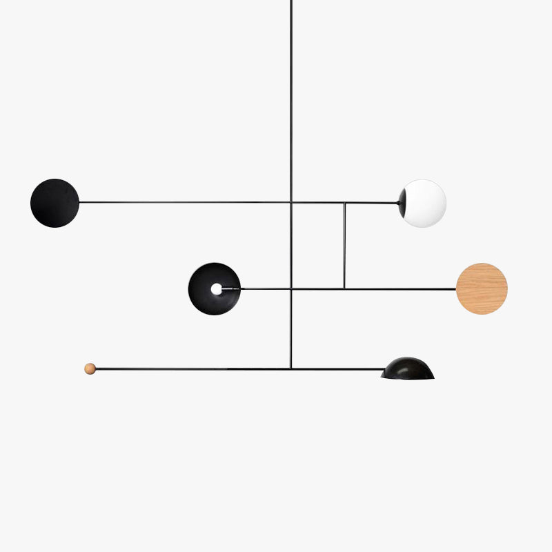 Avi LED Lampada a Sospensione Metallo Rotondo Soggiorno Minimalista