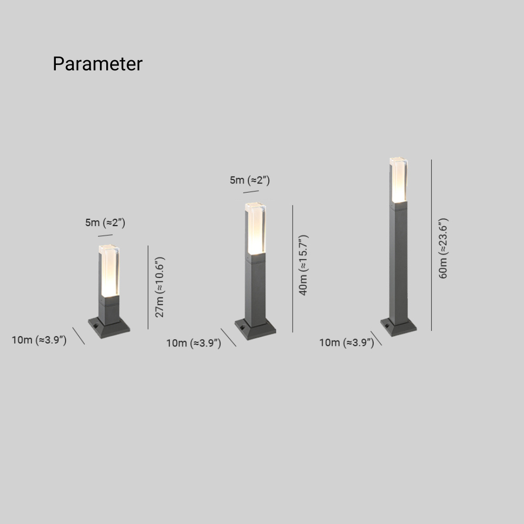 Ray Minimalista Solare Lampade da Esterno Metallo/Acrilico Corridodio