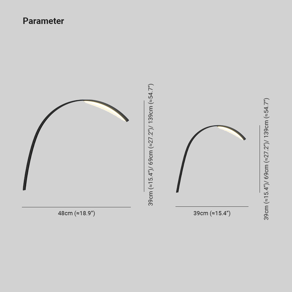 Ray Minimalista Piscina Arco Acrilico Metallo Lampade da Esterno