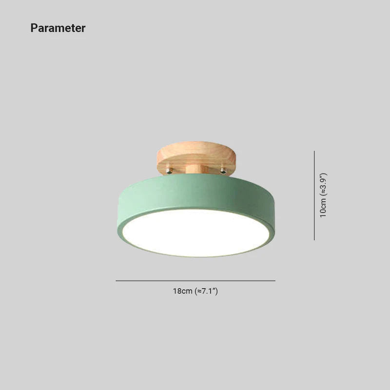 Arisha Moderne Design LED Plafoniere Ingresso Acrilico/Legno Rotonda Legno/Bianco/Rosa/Verde/Grigio