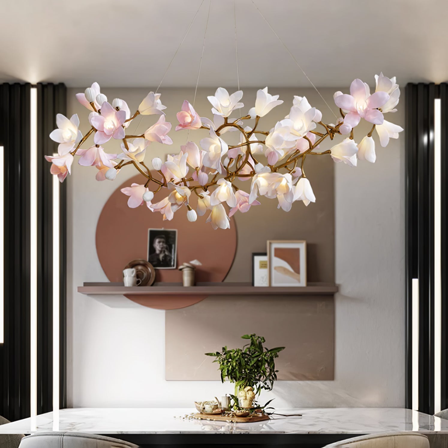 Circular Blossom Chandelier - Blowlighting