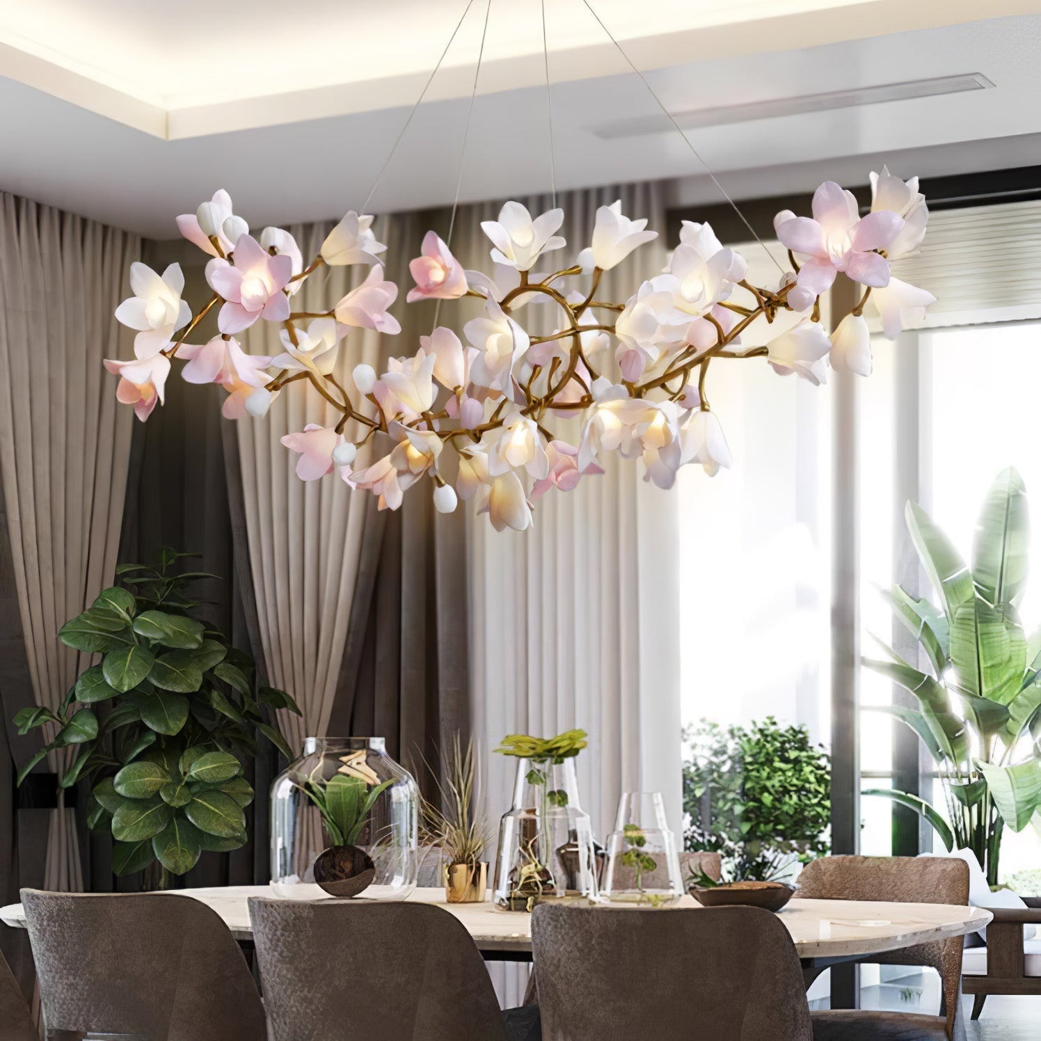Circular Blossom Chandelier - Blowlighting