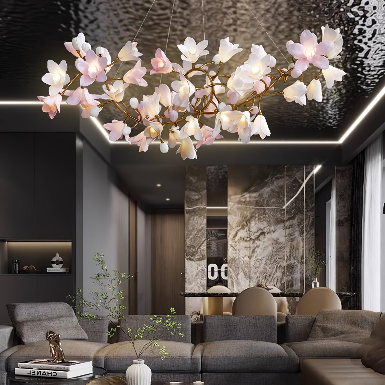Circular Blossom Chandelier - Blowlighting