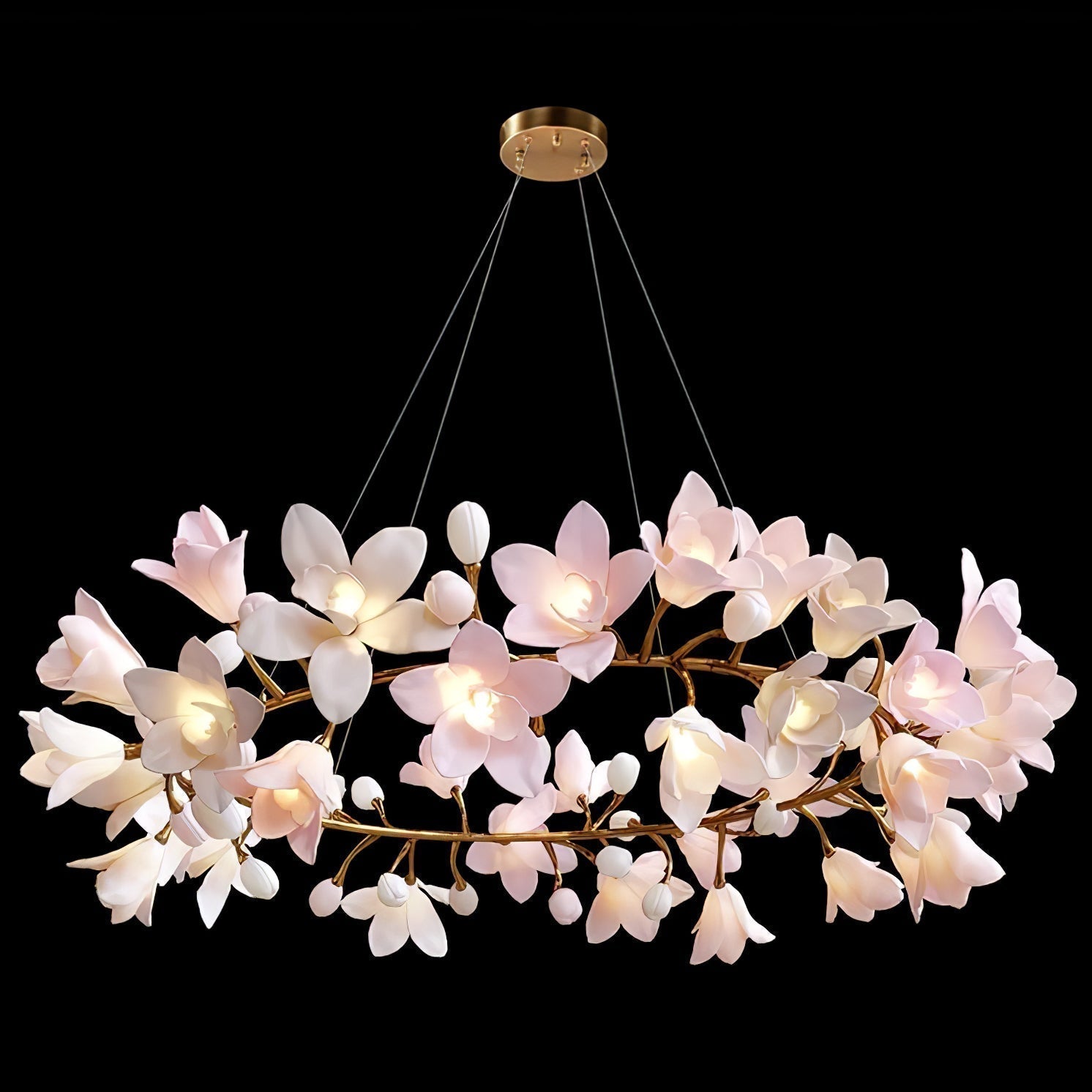 Circular Blossom Chandelier - Blowlighting