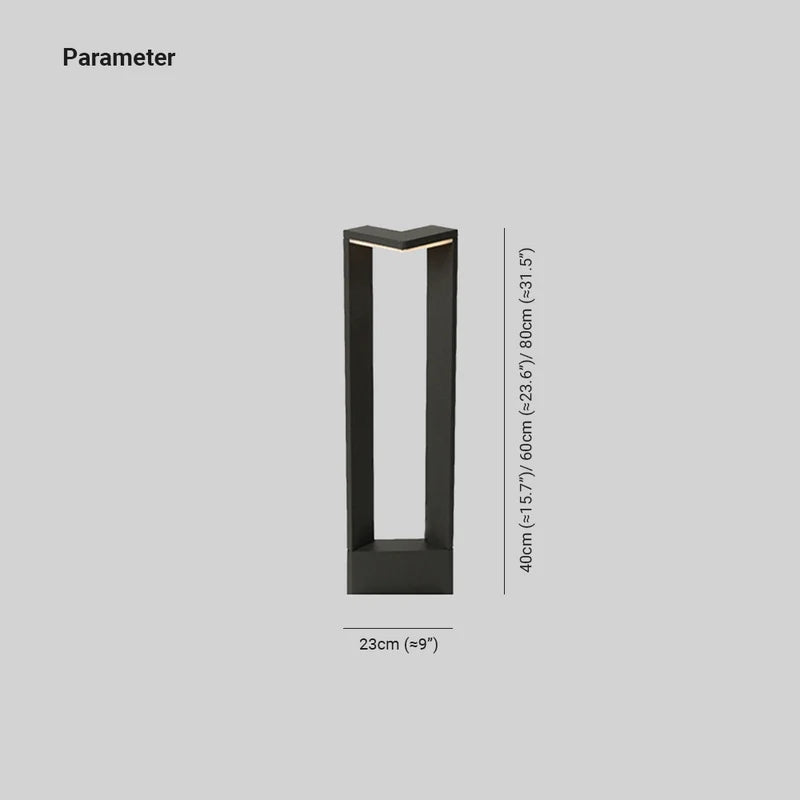Ray Minimalista Metallo Forma Angolo Retto Lampade da Esterno