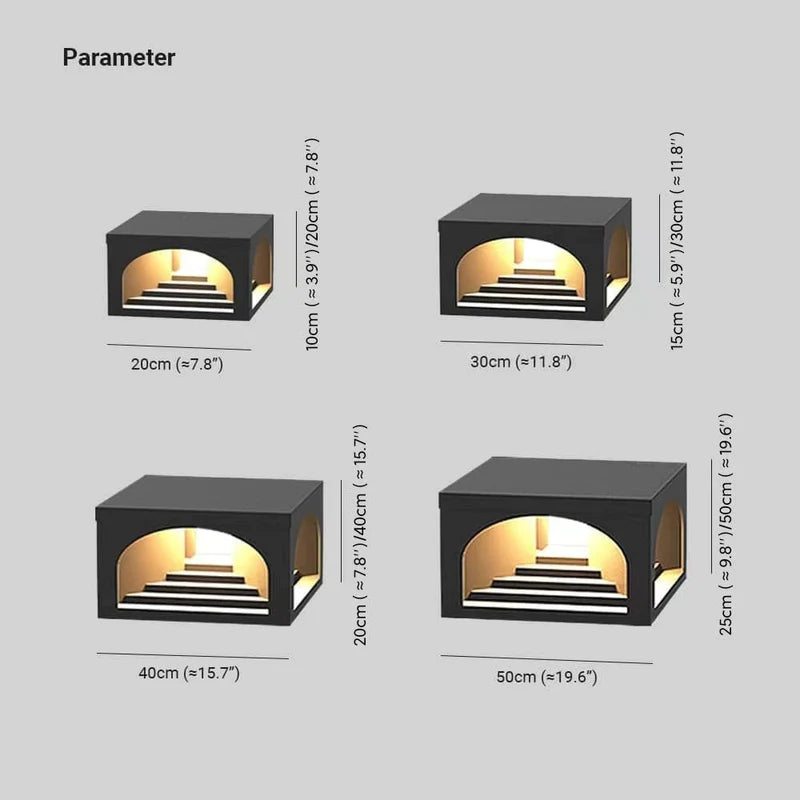 Ray Moderno Metallo Scala Pier-Mounte Solare Applique da Esterno