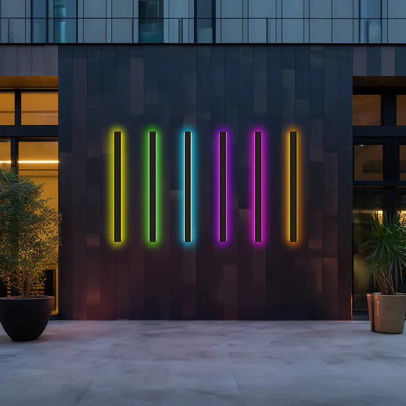 Ray Applique da Esterni Metallo Lineare Balcone Terrazza Minimalista