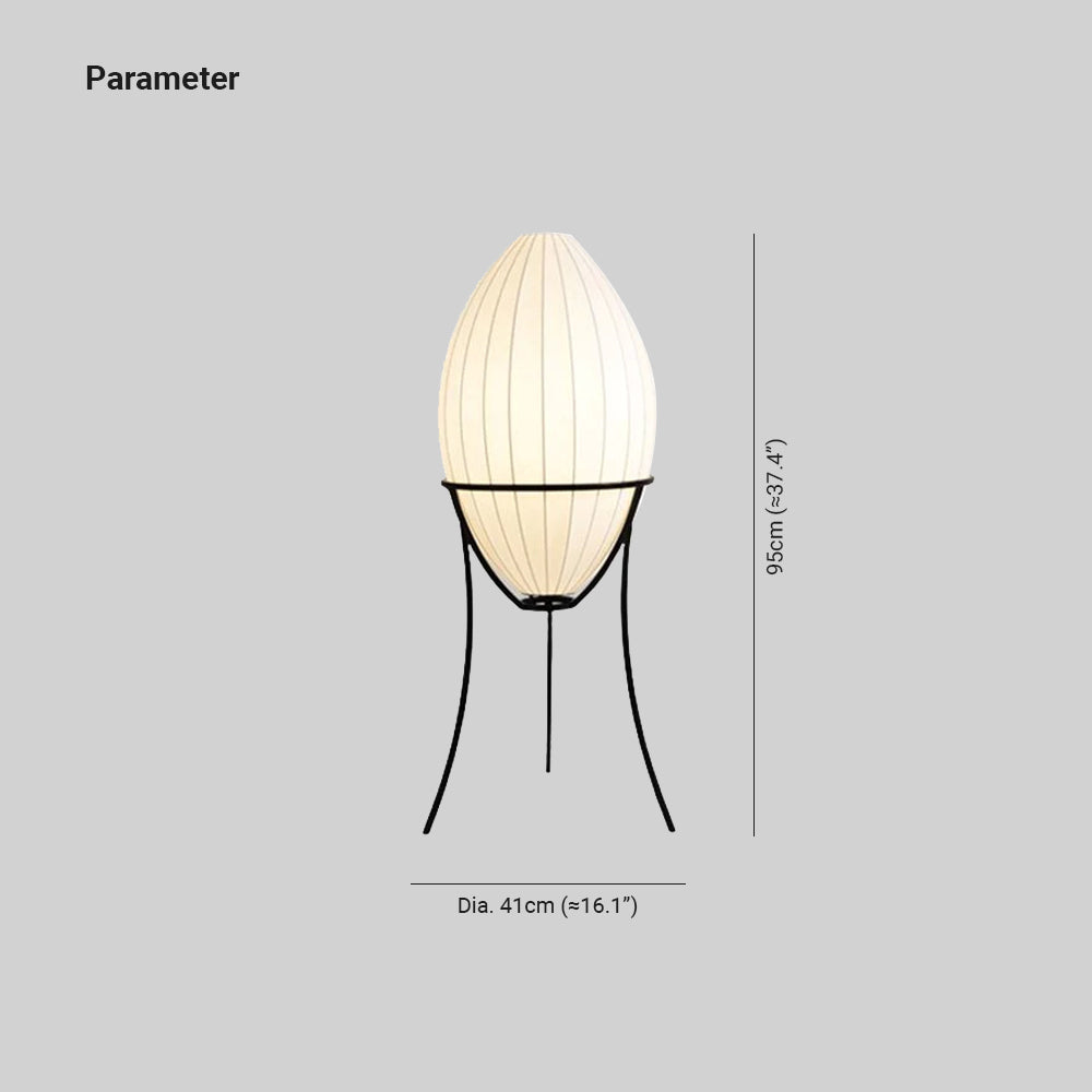 Ritta Moderne LED Lampade da Terra Forma Uovo Tessuto Artificiale/Metallo Soggiorno