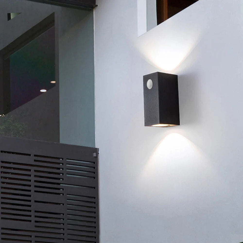 Ray Moderne LED Lampade da Esterno Metallo Nero Quadrato Minimalista