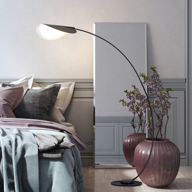 Arisha Moderna Design LED Lampada da Terra Metallo Nero Arco Soggiorno/Camera da Letto