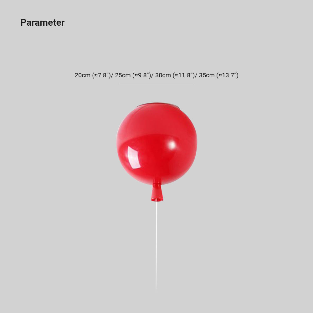 Aria Plafoniera Moderna in Acrilico a Palloncino Bianco