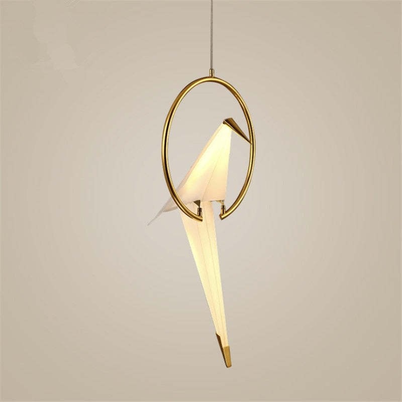 Avi Modern Lampada a Sospensione Vetro Bianco/Chiaro Ucello Nordica Post Moderna