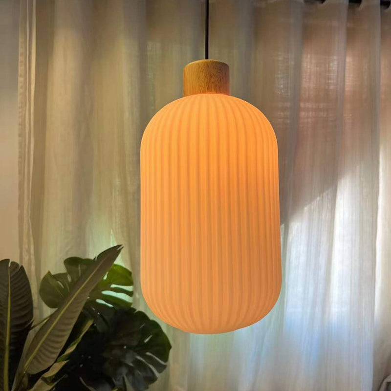 Muto Moderno Legno/Vetro Lampade a Sospensione Bianco Soggiorno Camera da Letto