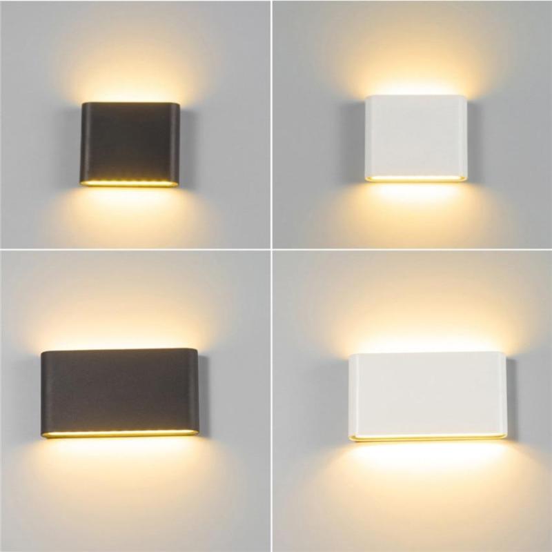 Ray Moderno Design LED Applique da Esterni Metallo Rettangolare