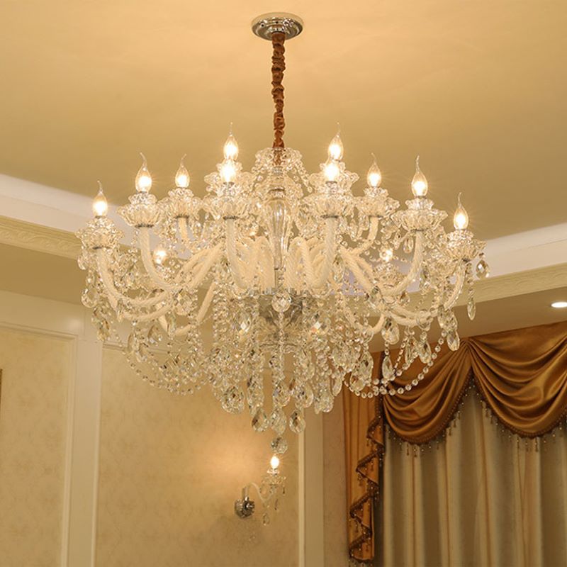 Silva Francese Cristallo Metallo Lampadari Soggiorno Sala da Pranzo