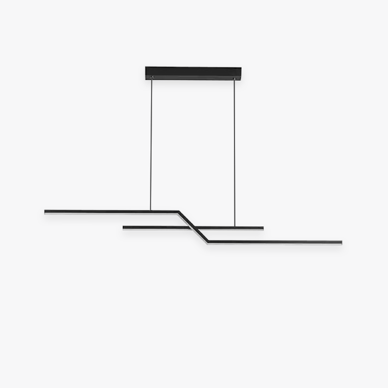Arisha Lineare LED Lampade a Sospensione Nere/Ore Parallelo Piega Soggiorno