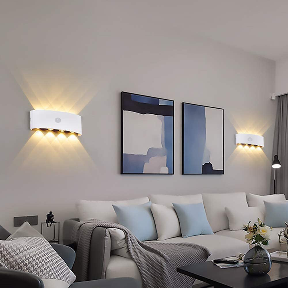 Ray LED Applique da Esterni Metallo/Acrilico Nero/Bianco Moderna Semplice