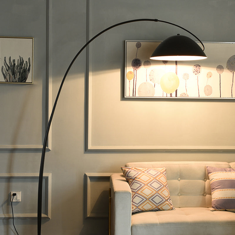 Avi Moderna LED Lampada da Terra Metallo Canna da Pesca Nero Soggiorno/Camera da Letto