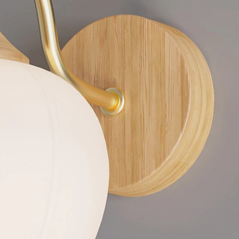 Muto Nordico Applique Resina Legno Bianco Camere da Letto Balcone