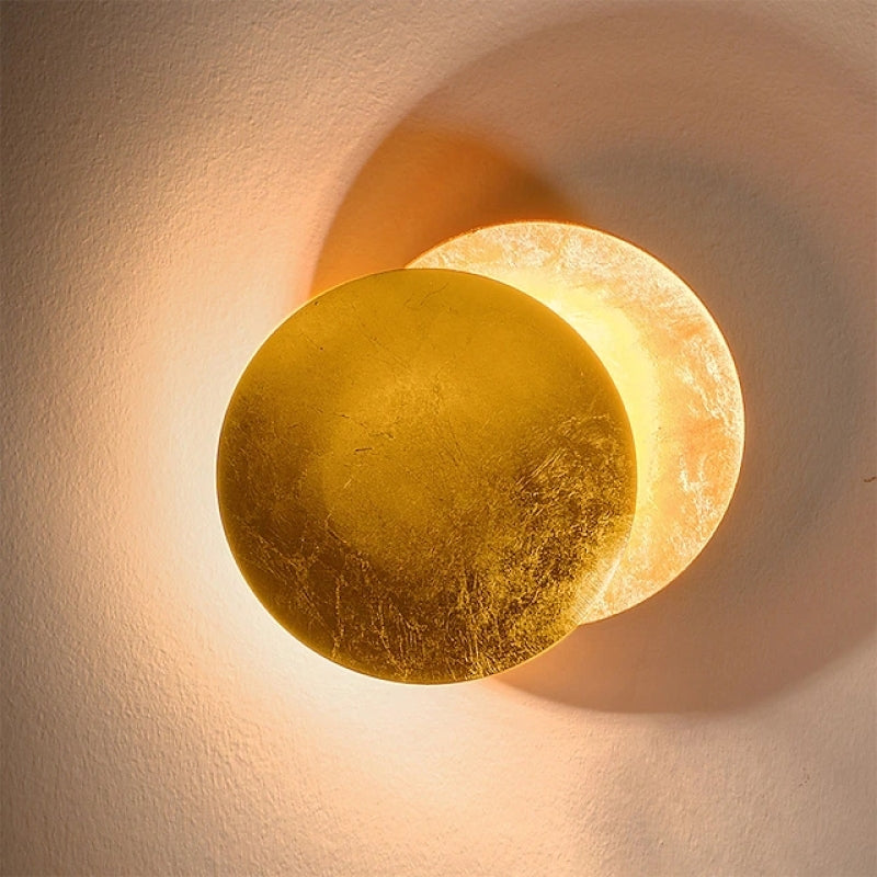 Aria Moderna LED Applique Metallo Bellissimo Luna Rotonda