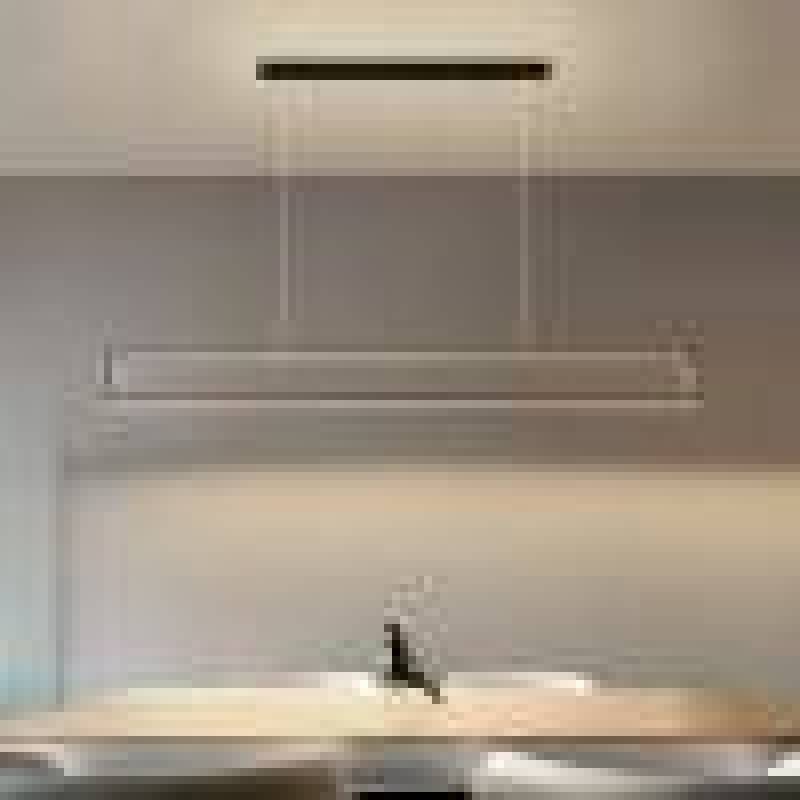 Arisha Minimalista LED Lampada a Sospensione Metallo Rettangolare Verticale