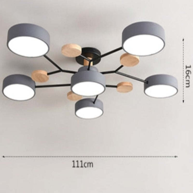 Arisha Moderne LED Plafoniere Metallo/Acrilico/Legno Bianco/Verde/Grigio Siggiorno