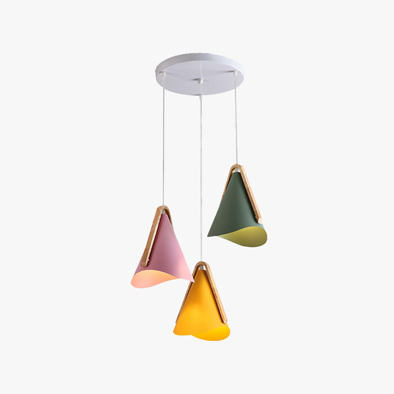 Valentina Moderne LED Legno/Metallo Cono Lampade a Sospensione Soggiorno/Camera da Letto