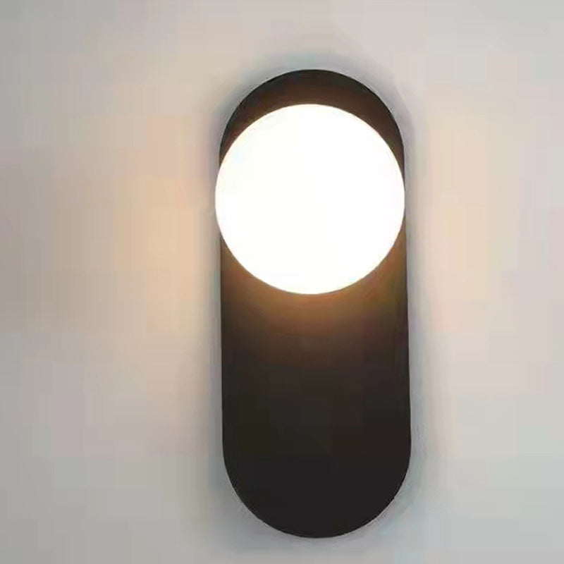 Valentina Moderno LED Vetro Metallo Applique Nero/Oro Camera da Letto