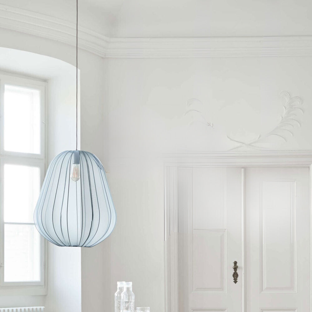 Ritta Moderne Metallo Tessuto Lampade a Sospensione Beige Grigio Soggiorno