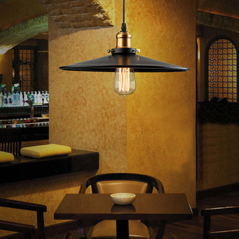Silva Moderna Industriale LED Lampada a Sospensione Metallo Nero Soggiorno/Camera da Letto