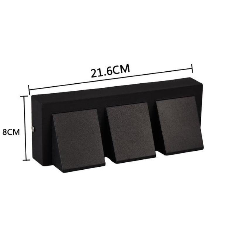 Ray Moderna Minimalismo LED Applique da Esterni Metallo Nera Piccolo Corridoio/Giardino