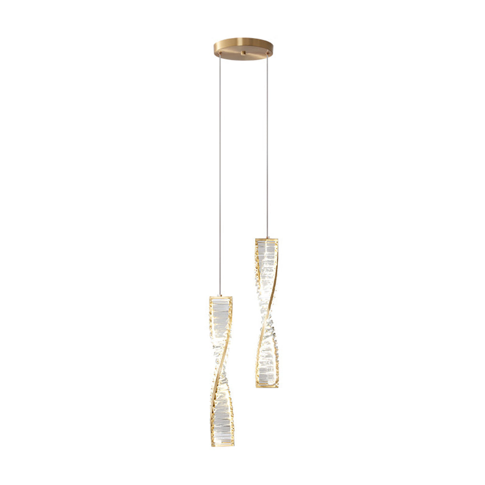 Kristy Moderne LED Spirale Lampade a Sospensione Metallo Nero/Oro Spirale Soggiorno/Camera da Letto