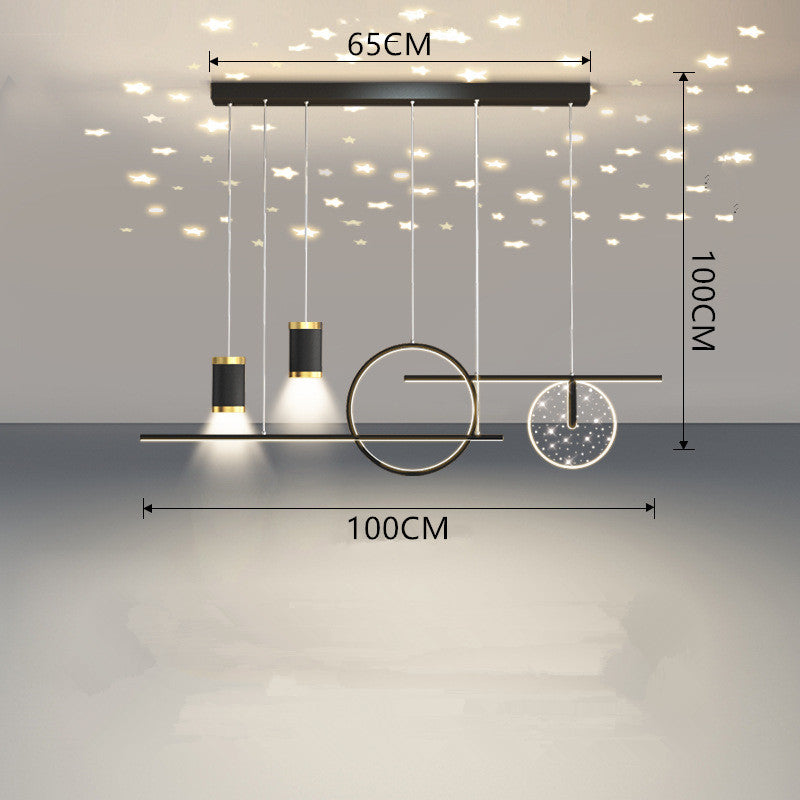Madina Lampada a Sospensione Metallo Nero/Bianco/Oro Stellato Moderna