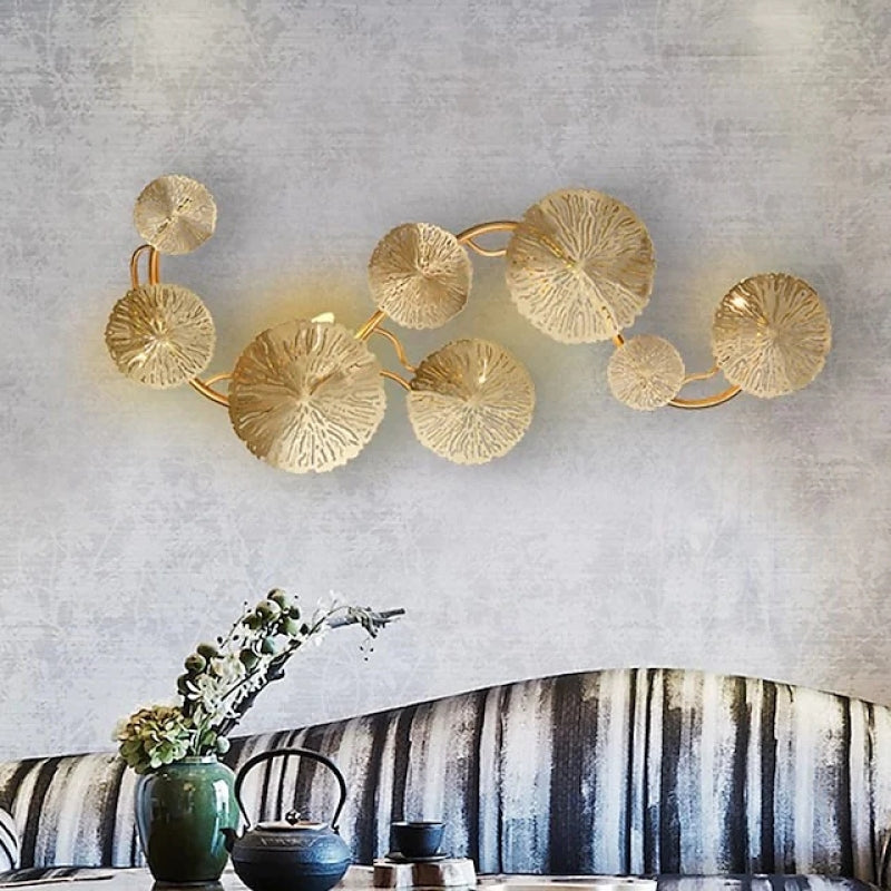 Knox Bellissimo LED Applique Rotonda Metallo Oro Ufficio/Caffè/Soggiorno/Camera da Letto
